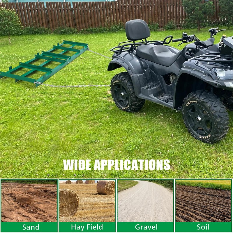 GarveeTech Driveway Drag 4 Ft Width, Drag Harrow Driveway,Grader Landscape