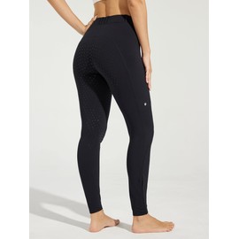 Willit Women's Fleece Riding Breeches Winter Horse Riding Pants Tights Equestrian Thermal Schooling Tights Black S