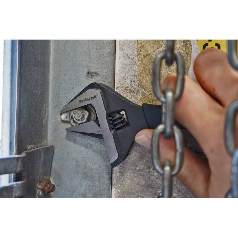 Proferred Plumbing Adjustable Wrench, Black Phosphate Finish, 4 Available Size