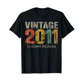 Vintage 2011 Limited Edition 14th Birthday Gifts 14 Year Old T-Shirt