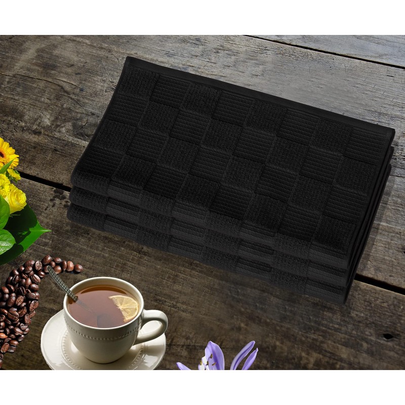 Lashuma 3 x Kitchen Towels Terry Cloth 50 x 50