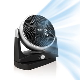 Comfort Zone 8-Inch Oscillating Desk Fan with 3 Speeds, 180° Adjustable Tilt Quiet Table Fan, Durable Electric Personal Fan for Home, Bedroom, or Office