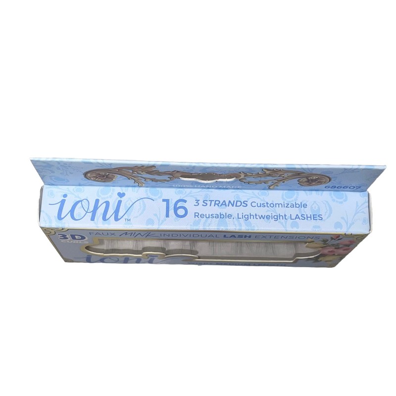 IONI Faux Mink Individual Lash Extensons 3-STRAND Medium-Length