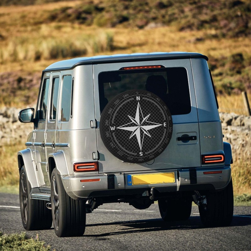 Universal Replacement White Compass Wind Rose Waterproof Spare Wheel Cover