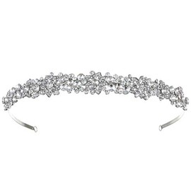 SAMKY Flower Rhinestone Crystal Wedding Bridal Headband Tiara T1037