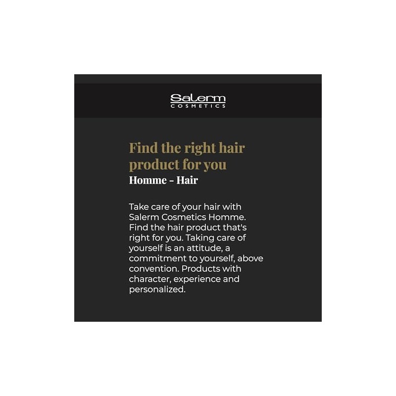 Salerm Homme Shampoo para Matizar Cabellos Blancos y Canas para