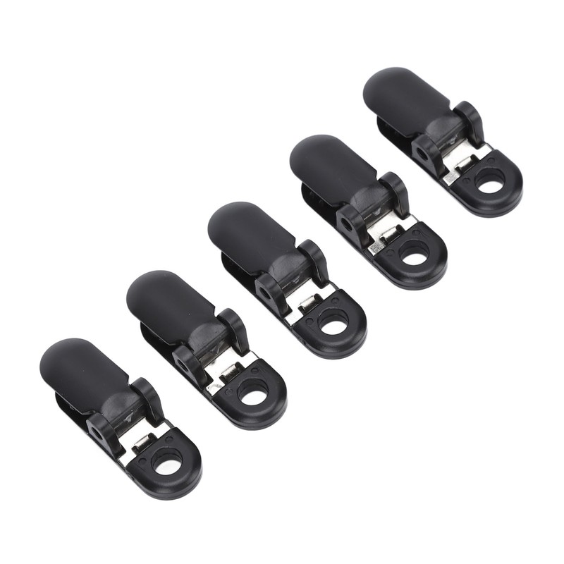 20pcs Hearing Aid Lanyard Clip Black ABS Clip Replacement Accessory