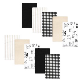 Luvable Friends Hudson Baby Flannel Burp Cloths 10pk, Neutral Farm Animals