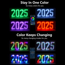 4FT Marquee Mosaic Number Colorful 40, Large Numbers Light Up with Multicolor Options and Diverse Flashing Patterns, 40th-Birthday Decoration Anniversary for Birthdays Décor, Anniversaries Party