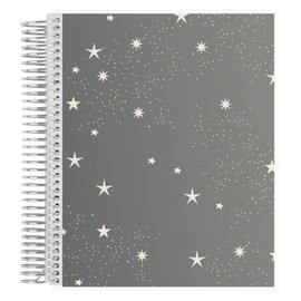 Erin Condren 7" X 9" Spiral Bound College Ruled Notebook - Starry Sky, 160 Lined Page Note Taking & Writing Notebook, 80Lb Thick Paper, Stickers Included