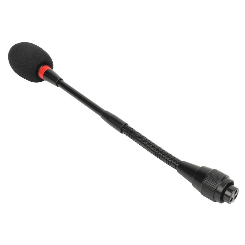9.8in Professional Gooseneck Microphone Flexible Desktop Gooseneck Condenser Microphone for