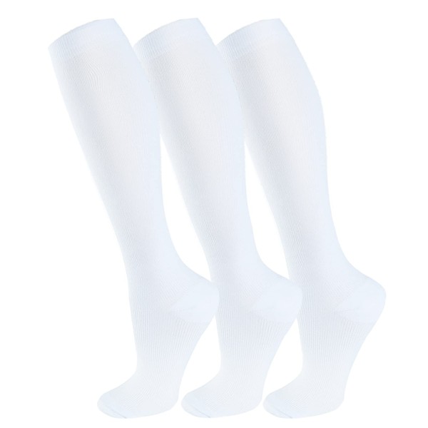 Paquete de 3 calcetines de compresión de cobre, calcetines de compresión para mujeres y hombres, lo mejor para uso médico, correr, atletismo