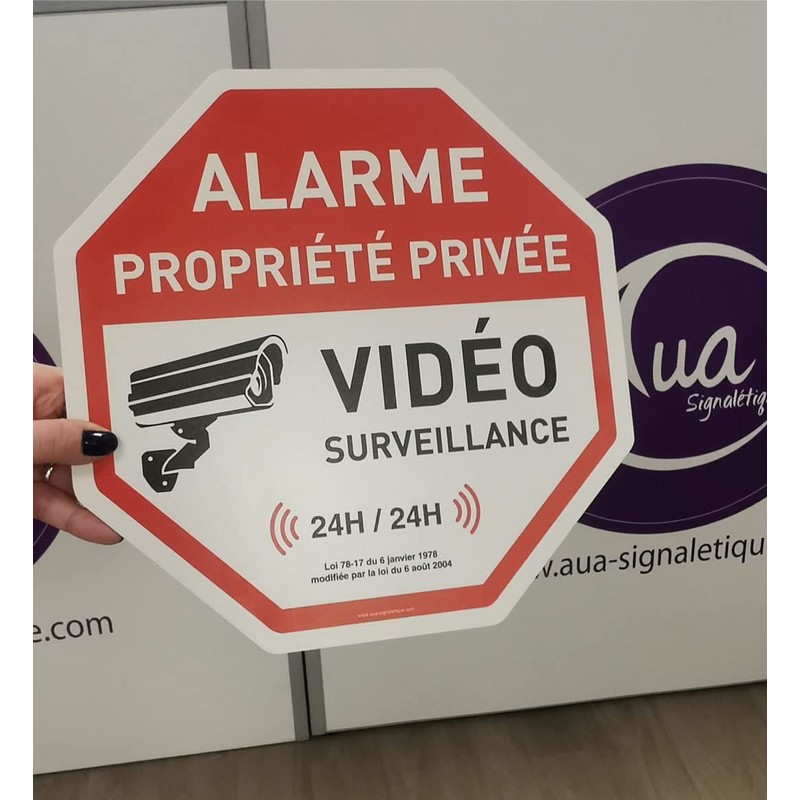 AUA SIGNALETIQUE - Circular sign made of PVC, 1.5 mm
