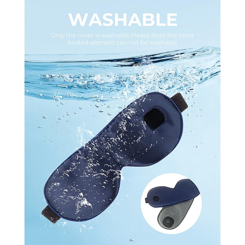 Aroma Season Cordless Silk heated eye mask, For Blepharitis and