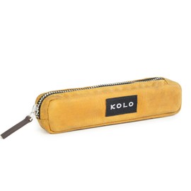 Kolo Parker Mini Pen, Pencil and Marker Case, Compact and Lightweight, Waxed Canvas, Ochre