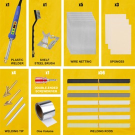 Plastic Welding Kit Deluxe -UL Certified LED Digital Adjustable Temperature Plastic Welder 100W Iron- Professional Grade Plastic Repair Kit for Automotive Car Bumper, Toy, Kayak, Tank Repair