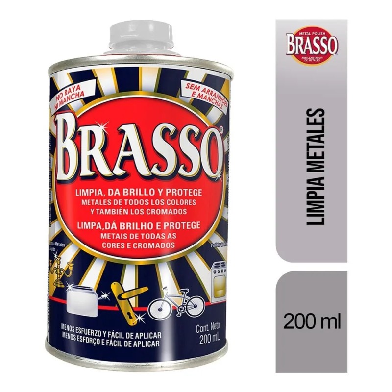 Limpiador de Metales en Pasta Brasso Pulidor 200ml