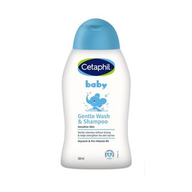 CETAPHIL® Baby Baño Líquido Rostro, Cuerpo y Cabello 300 ml – Limpieza gentil e hidratación sin resecar la Piel, Ayuda a Fortalecer la Barrera Cutanea de la Piel del Bebé
