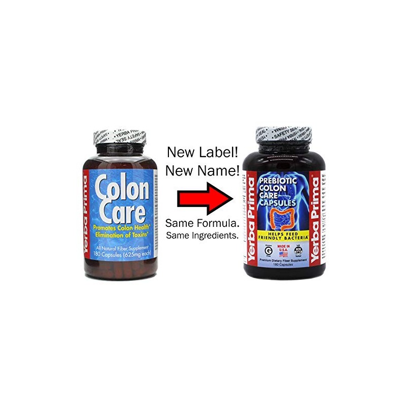 Yerba Prima Prebiotic Colon Care - 180 caps (Pack of
