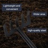 Steel Garden Rake with 5 Prongs - Small Rake for