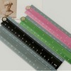 Generic 30cm Folding Aluminum Alloy Ruler, 0-300mm, Black, Perfect for