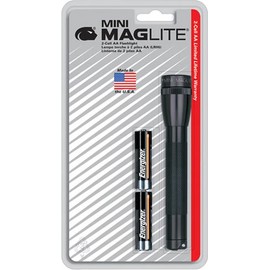 Maglite M2A016 Mini AA Flashlight, 2AA (Included), Black