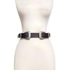 AXESORIA: Silver Western Double Buckle Belt Black S