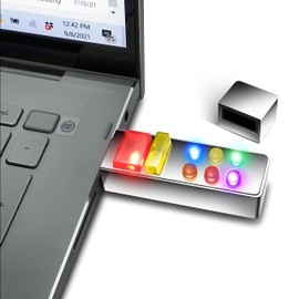 Disco de memoria retro con luz USB, unidad flash con LED de los años 50 retro de ciencia ficción de la edad espacial y caja de regalo totalmente fresca (acabado brillante)
