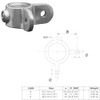 WITTKOWARE Pipe Connector Galvanised Malleable Cast Iron for Pipe Outer