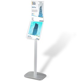 Thyle Acrylic Advertising Brochure Sign Holder Stand Displays 8.5x11 Inch for Menu Flyer Paper Document Brochure Area Landscape Free Standing Literature Business Outdoor