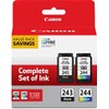Canon 2 Pack Ink Package with PG-243 Black, CL-244 Color