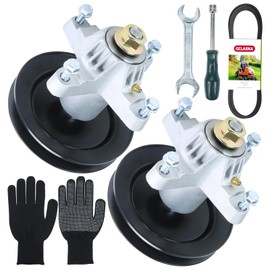 GELASKA 2 Pack Pre-Greased 918-0624B Spindle Assembly with 954-04060C Belt Replaces MTD 618-0624, 618-0659, 918-0624, 918-0624A, 918-0659, 618 0659, 954-04060 for MTD LT542G, LT 542H, LT942H Mis Tool