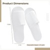 24 PCS Spa Disposable Slippers, White Soft Plush Open Toe