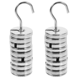 NIYANGLE 2 Sets Lab Slotted Weights Set with Hanger 100g-500g Slotted Mass Weights for Experiment Jewelry Making