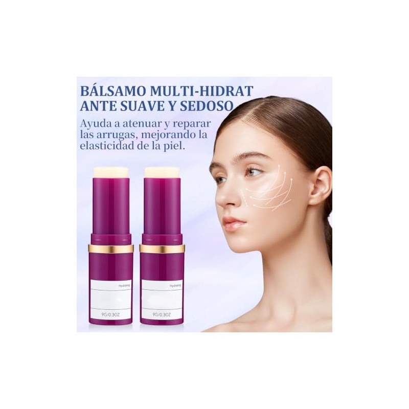 2PCS Calcium Multibalm, Barra De Cuidado De Ojos, con Colágeno