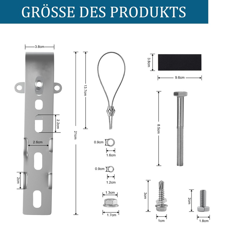 Solar Hook Balcony Solar Panel Holder Round Balcony (Pack of
