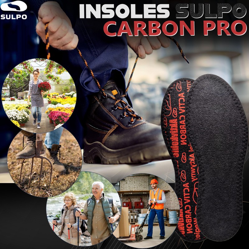SULPO Insoles for Sweat Feet - Antibacterial Ultra Fresh Insoles