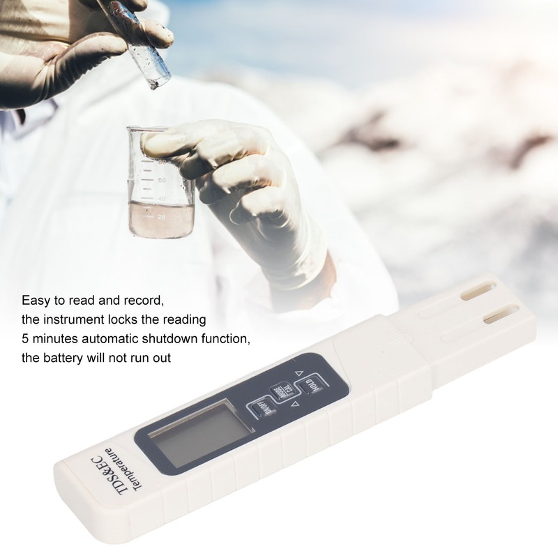 EC TDS Meter 3 in 1 3 Key 0‑9999ppm Water