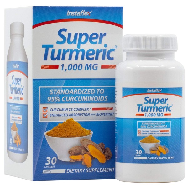 Instaflex Super Turmeric - 1000mg Turmeric Curcumin with BioPerine, Black Pepper Extract, 95% Curcuminoids