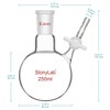 stonylab Reaction Flask, Borosilicate Glass Single-Neck Reaction Flask with 24/40
