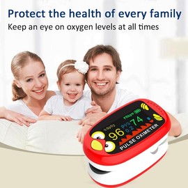 Children Pulse Oximeter for Kids, Pediatric Fingertip Oximeter with Accurate SpO₂ PR Monitoring, Cute Kids Fingertip Pulse Oximeter for Daily Wellness Tracking