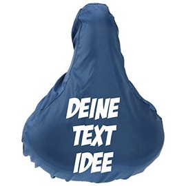 ShirtInStyle Premium Protective Cover Saddle Protector with Your Desired Text, Bicycle, Protection, Cover, Cover, Blue