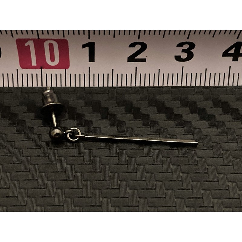 Akusetia Simple Earrings, Single Ear, Unisex, Surgical Stainless Steel, Short