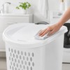 Wheeled Laundry Hamper with Handle, 2 Bushel Plastic Rolling Clothes