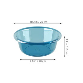 Veemoon Round Plastic Wash Basin, 2Pcs Stackable Wash Tub Camping Dishpan Kitchen Wash Basin Foot Soak Tub Laundry Hand Wash Bucket Dish Pans for Face Cleansing Home Kitchen Blue