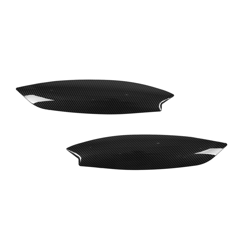 2Pcs Headlights Eyelids Cover Lamp Sticker Carbon Fiber Pattern Replacement