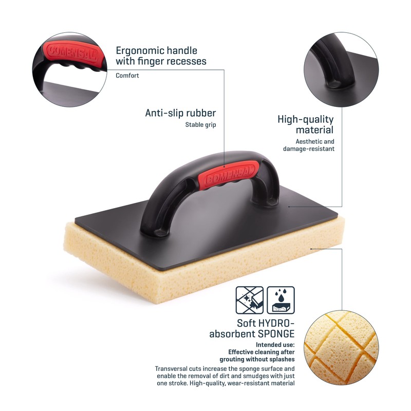 COMENSAL® Tile Washboard Hydro Sponge Board Gridded - Cleaning Board