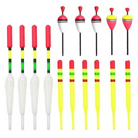 15Pcs Fishing Float Tackle Set, Fishing Pole Floats, Colorful Foam Float Fishing Tools for Coarse Fishing (Type A)