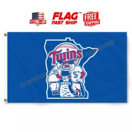 Unbranded Minnesota Twins 3x5 FT Flag Man Cave Retro Style Baseball Banner FREE Shipping