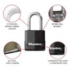 MASTER LOCK Heavy Duty Padlock, Key, Covered Laminated Steel, Outdoor,